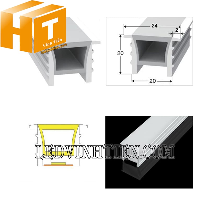 Dây silicon định hình âm tường 20x20mm
