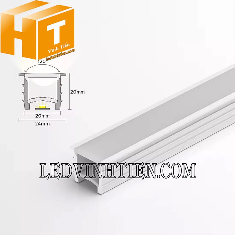 Ống silicon định hình YW lắp âm 20x20mm