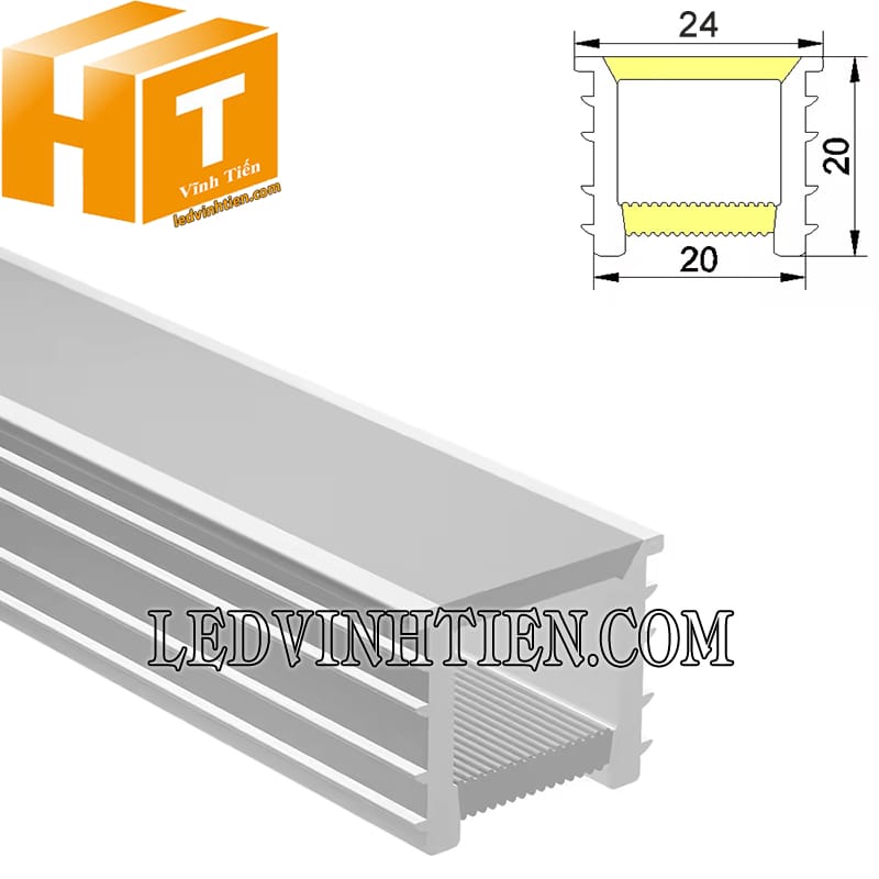 Silicon định hình YW lắp âm 20x20mm cao cấp