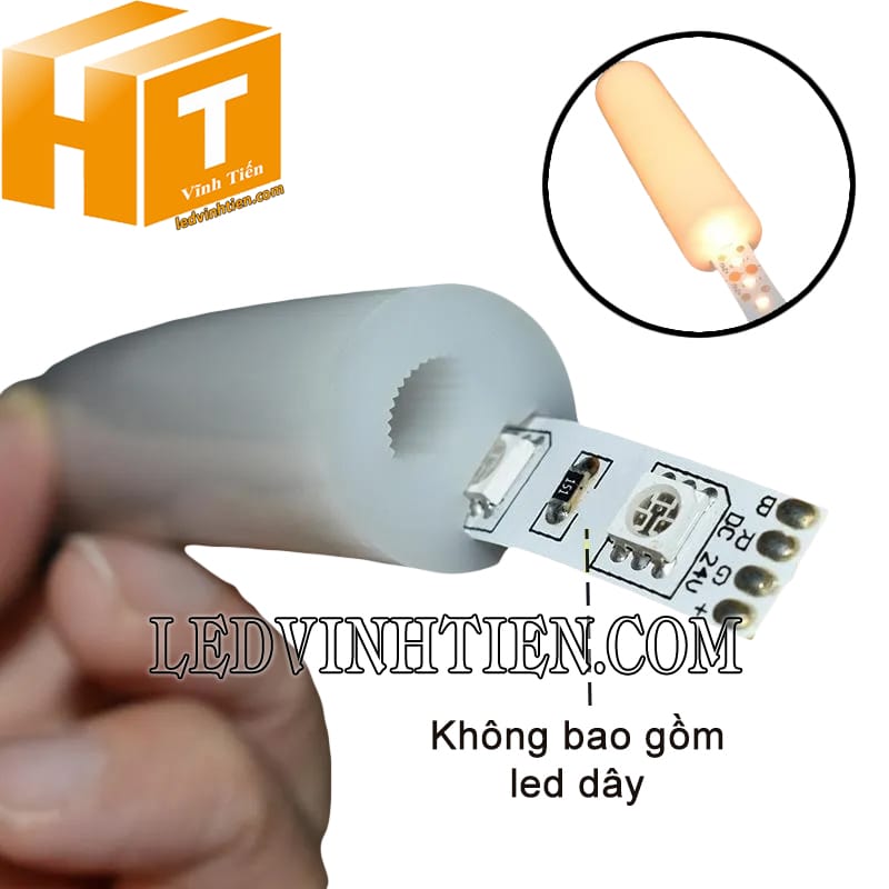 Silicon tròn định hình led dây