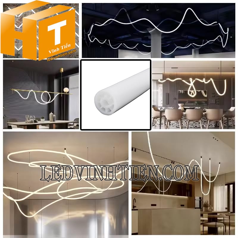 Ống luồn silicon tròn định hình led dây