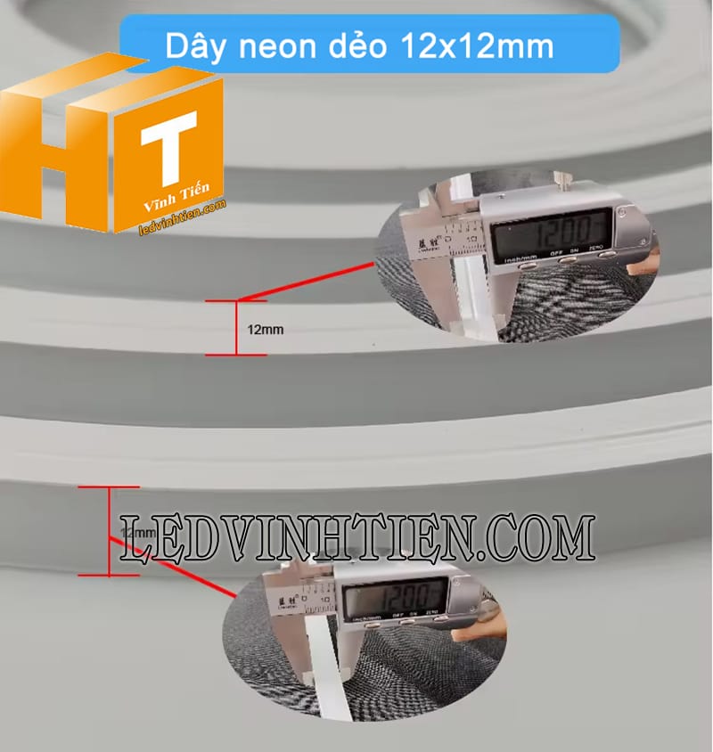 Dây silicon định hình U ốp nổi 12x12mm