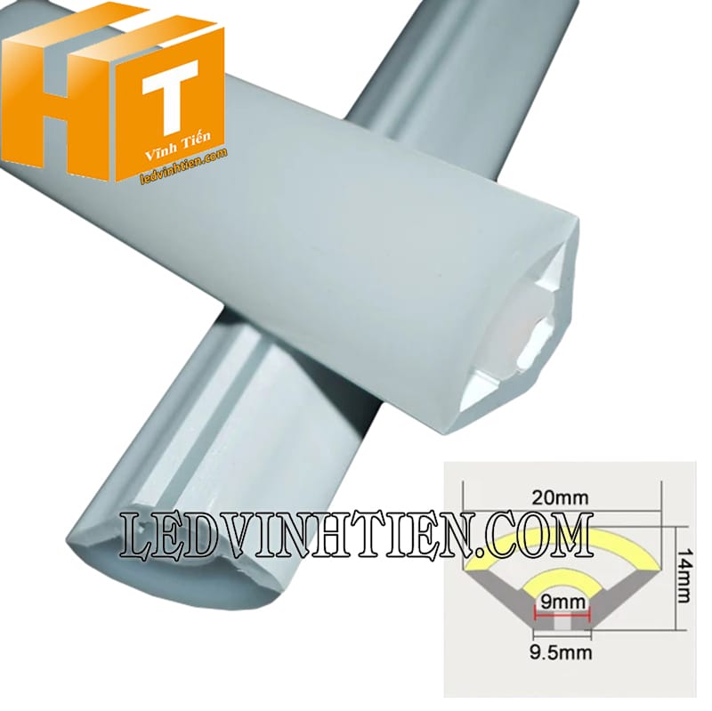 Silicon định hình V góc 20x14mm cao cấp